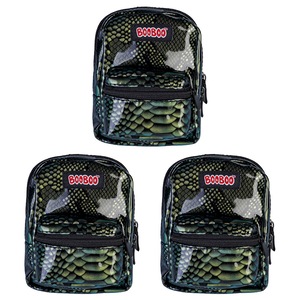 3PK MDI BooBoo Backpack Minis Python Green Novelty Mini Bag/Purse 11x15cm 3y+