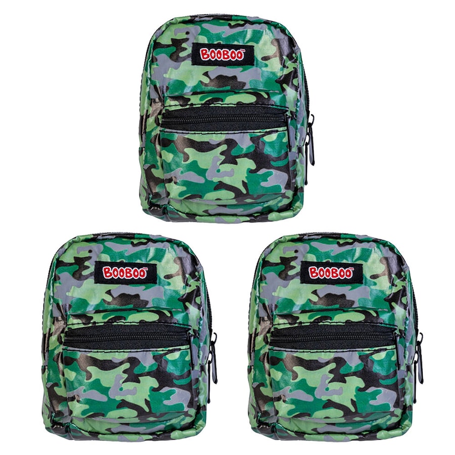 3PK MDI BooBoo Backpack Minis Ref Camo Grey Novelty Mini Bag 11x15cm Kids 3y+