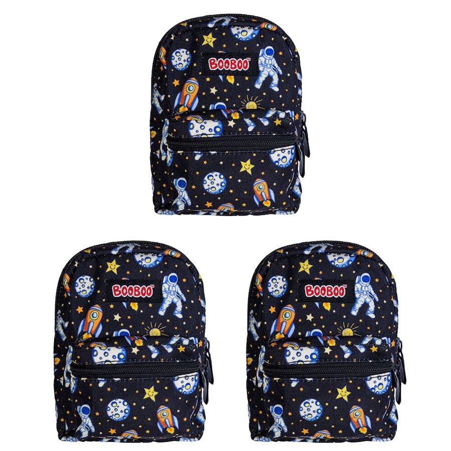 3PK MDI BooBoo Backpack Minis Space V2 Clip-On Mini Bag/Purse 11x15cm Kids 3y+