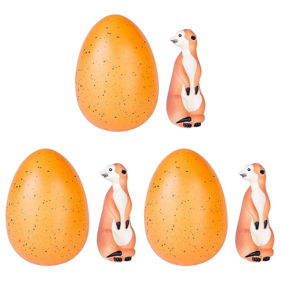 3PK Meerkat Meerkat Jumbo Grow Egg Animal Kids Surprise Toy 10x15cm Assorted