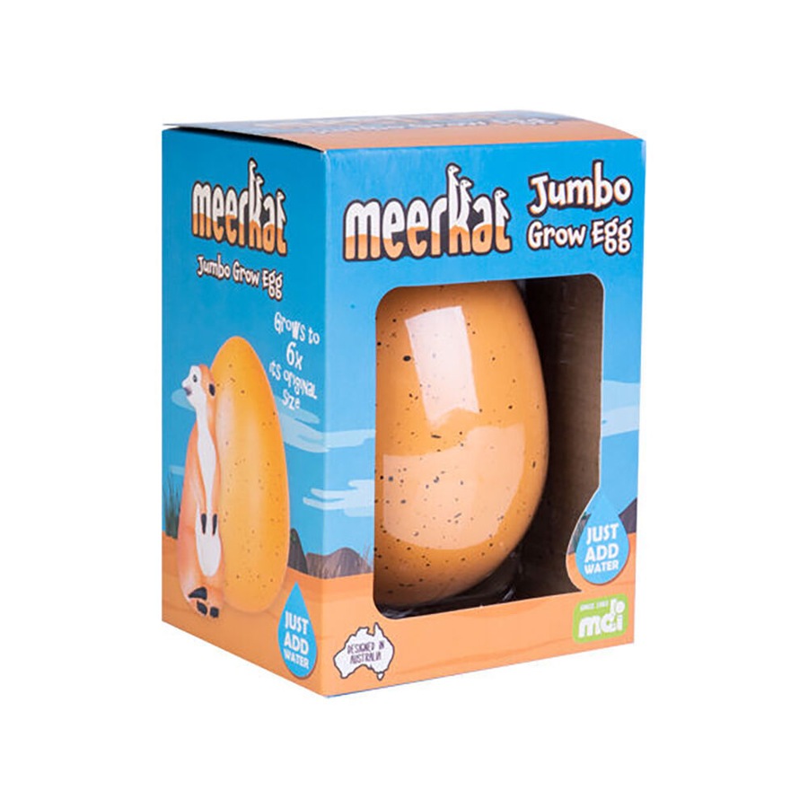 3PK Meerkat Meerkat Jumbo Grow Egg Animal Kids Surprise Toy 10x15cm Assorted
