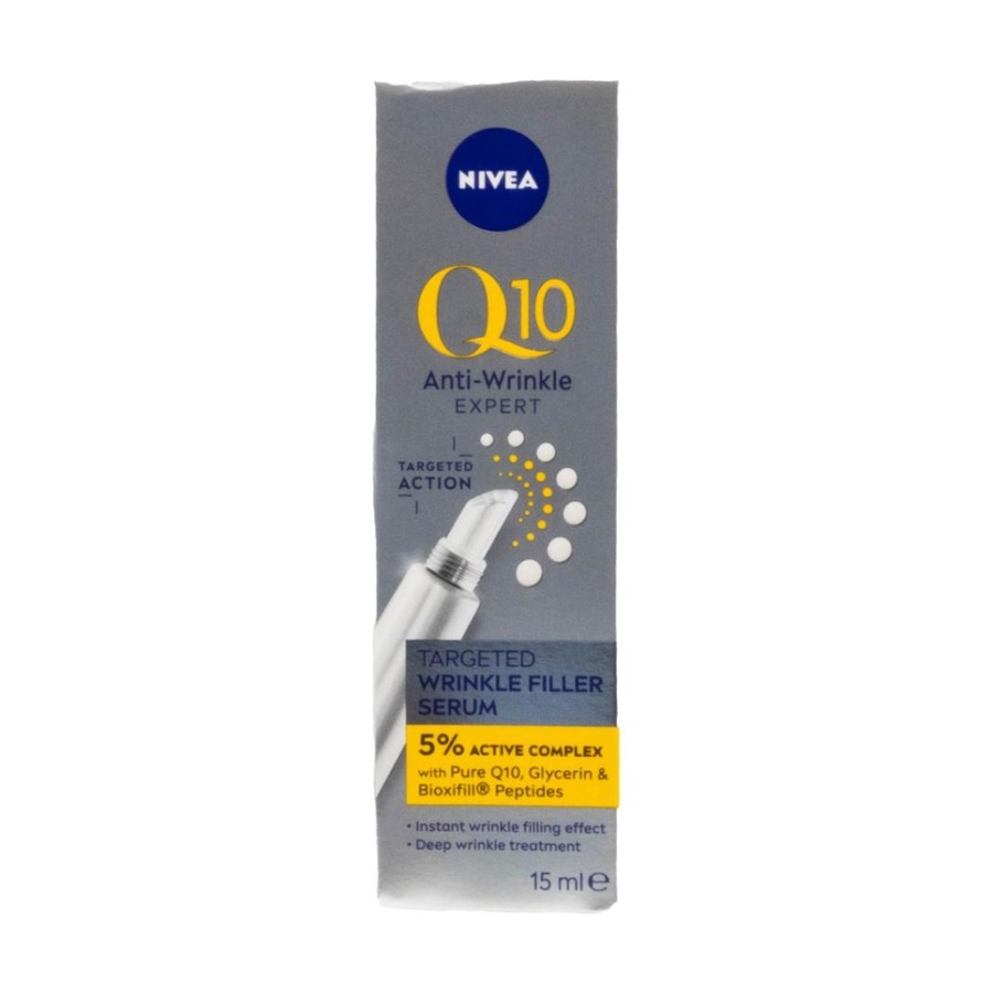 3PK Nivea Anti Ageing Instant Smoothing Wrinkle Filler Serum 15ml Q10