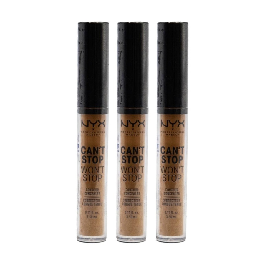 3PK NYX Cant Stop Wont Mahogany 24H Lasting Concealer 3.5Ml