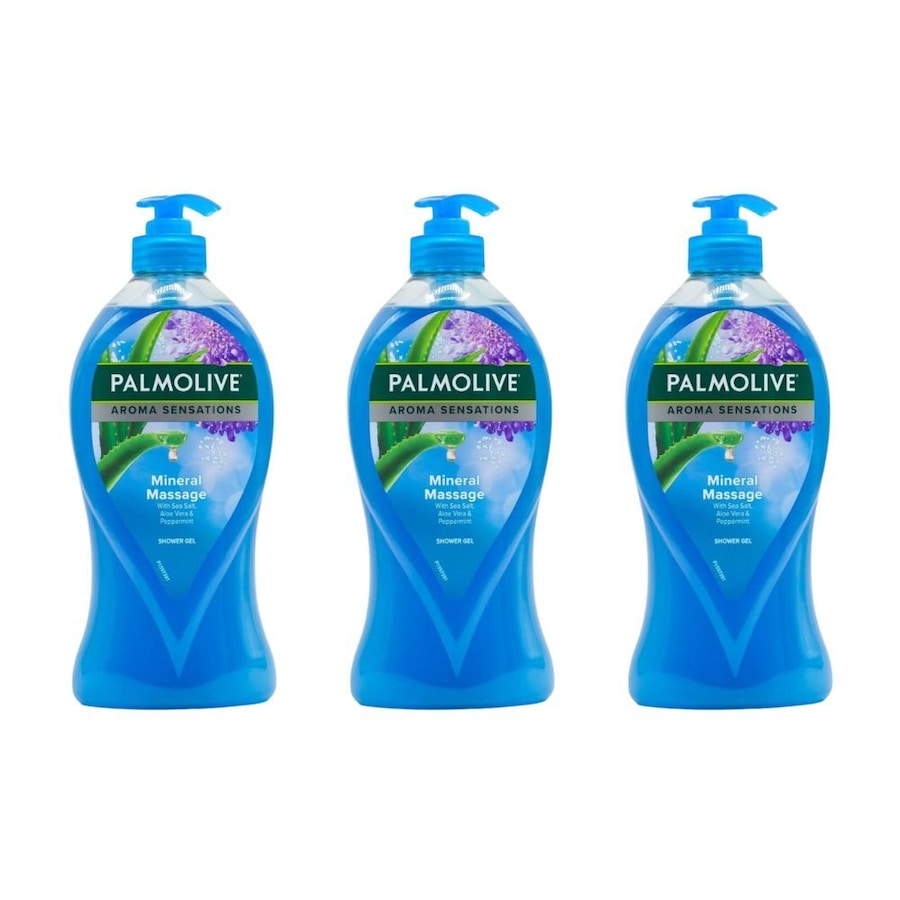 3PK Palmolive 750ml Shower Gel Bath Essential Aroma Sensations Mineral Massage