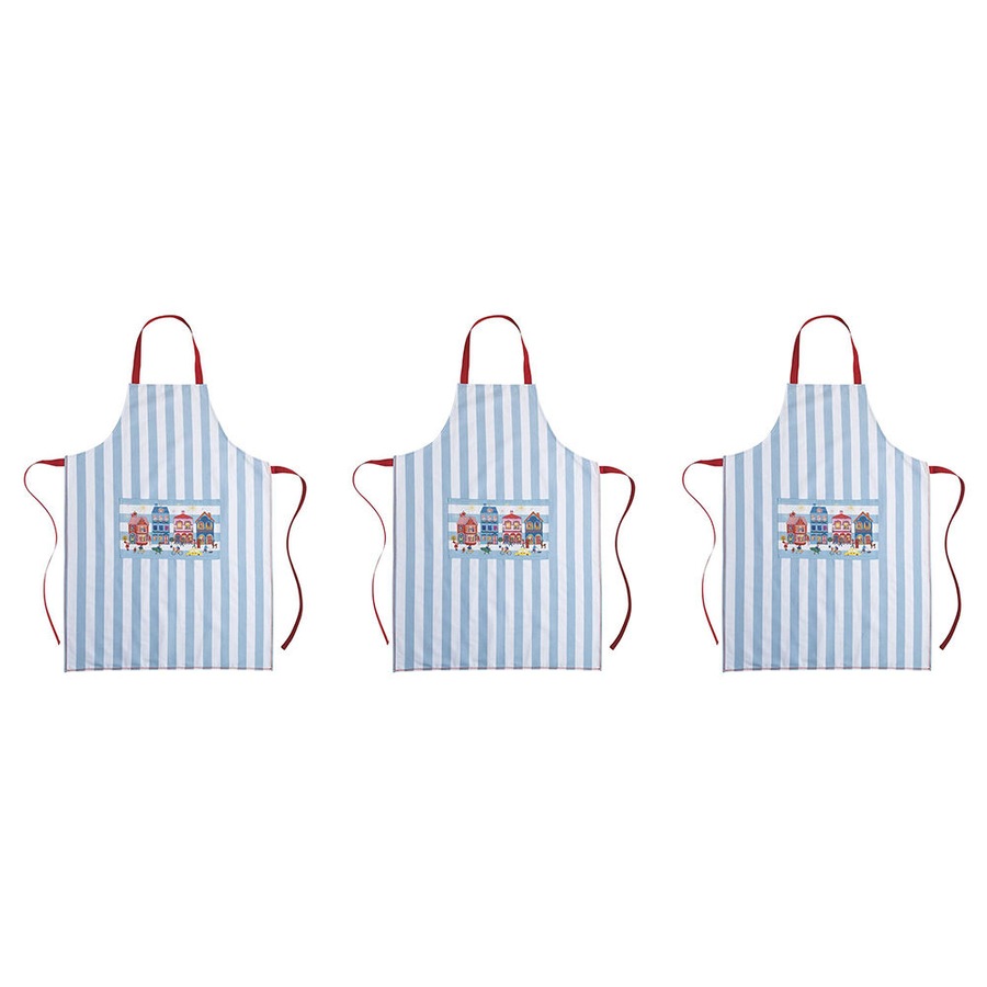 3PK Porto Night Before Cotton Chef Apron w/ Front Pocket Kitchen Cooking 95cm