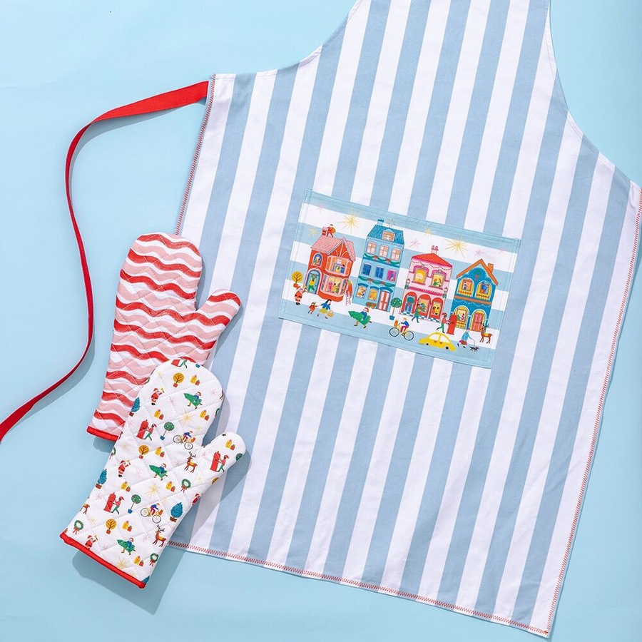 3PK Porto Night Before Cotton Chef Apron w/ Front Pocket Kitchen Cooking 95cm