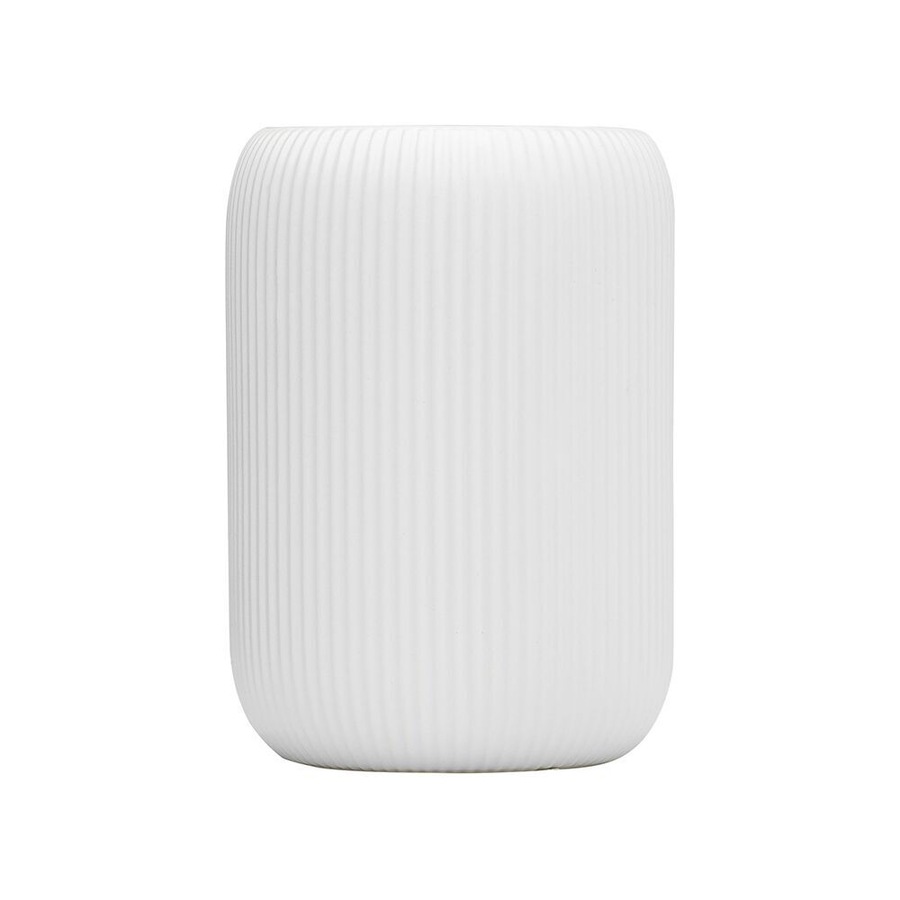 3PK Porto York Ceramic Tumbler Cup Bath Organiser Container 10.5x7.5cm White