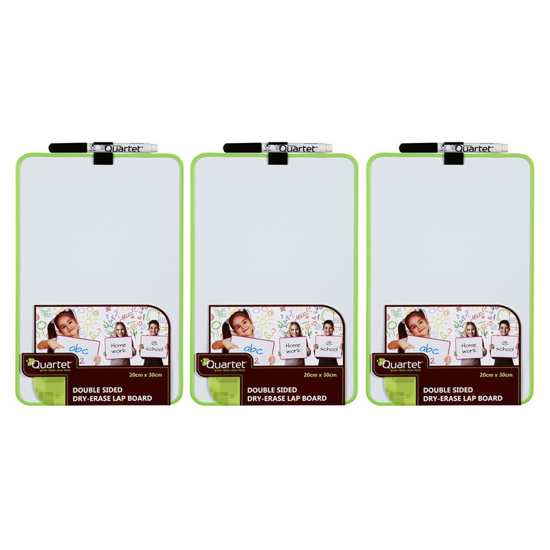 Buy 3PK Quartet Double Sided Lap Board Dry Erase/Marker