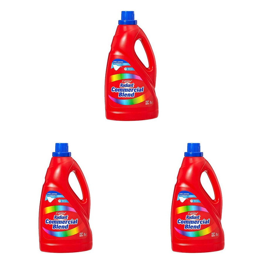 3PK Radiant Commercial Blend Laundry Liquid Detergent for Top & Front Loaders 2L