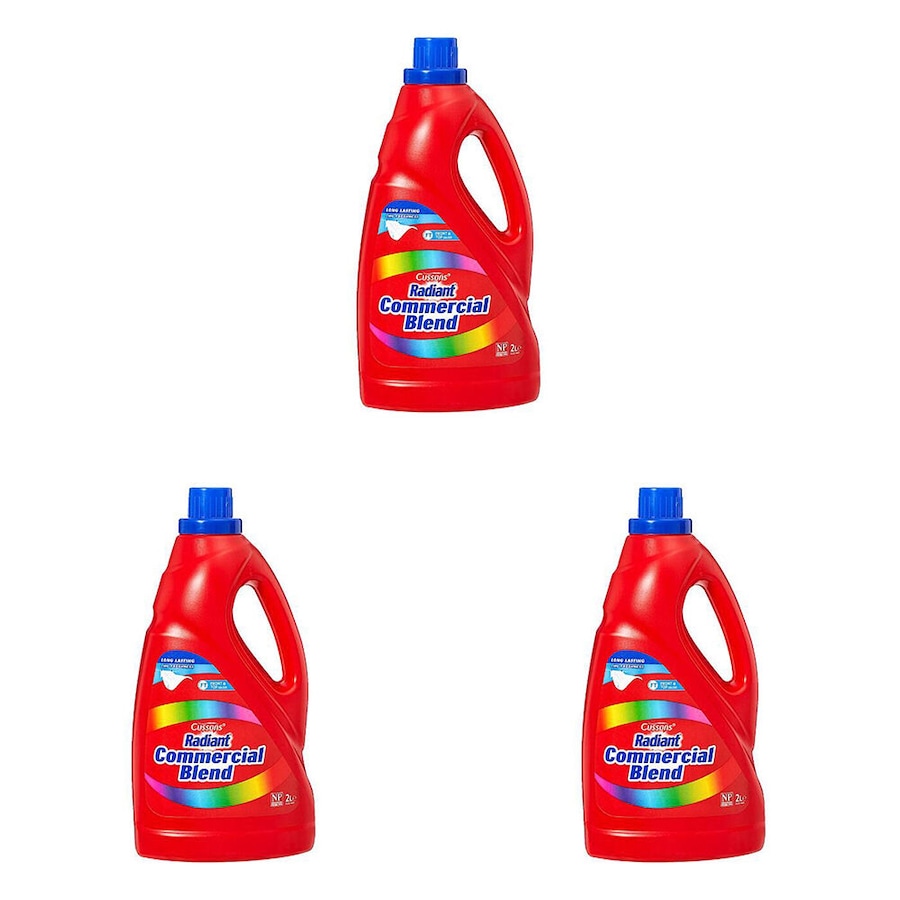 3PK Radiant Commercial Blend Laundry Liquid Detergent for Top & Front Loaders 2L