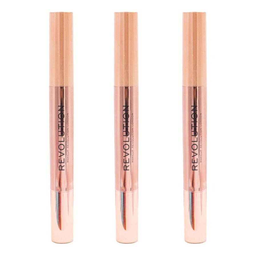 3PK Revolution Lustre Wand Eye Shadow Stick Fancy Champagne 3.6g Makeup