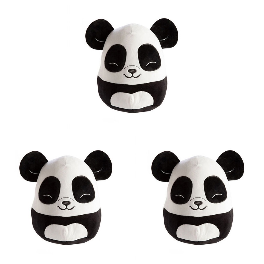 Buy 3PK Smooshos Pal Squishy Velour Plushie Kids Toy 22x16x22cm Panda ...