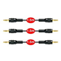 3pc Sansai 1.5m Stereo AUX/Cable Audio 3.5mm Male to M /Auxiliary Cord/Extension