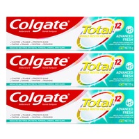 3x 115g Colgate Toothpaste Total Advanced Fresh Dental/Teeth Hygiene/Cleaning