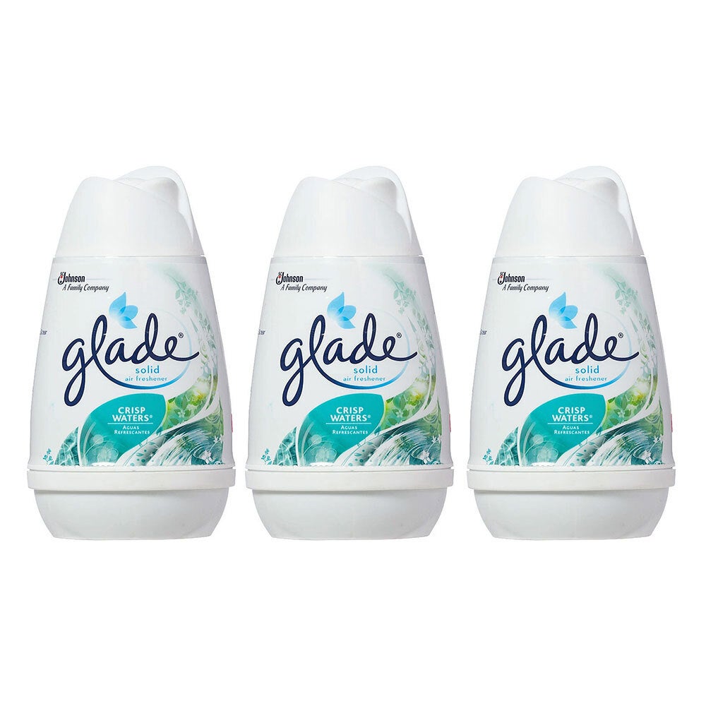 3x 170g Glade Solid Air Freshener Crisp Waters Home/Bathroom/Kitchen Fragrance