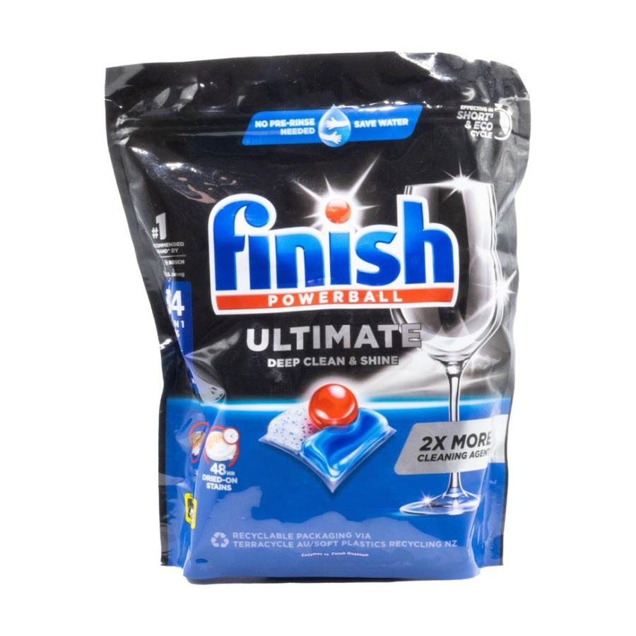 3x 34pc Finish Powerball Ultimate Deep Clean & Shine Dishwasher Tablets Fresh