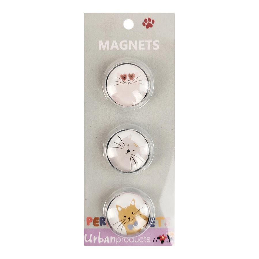 3x 3pc Urban 3cm Resin Magnets Perfect Pets Cats Home Charm Fridge Decor Display