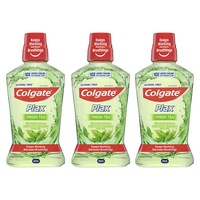 3x 500ml Colgate Plax Mouthwash Fresh Tea Dental/Teeth Hygiene/Cleaning/Health