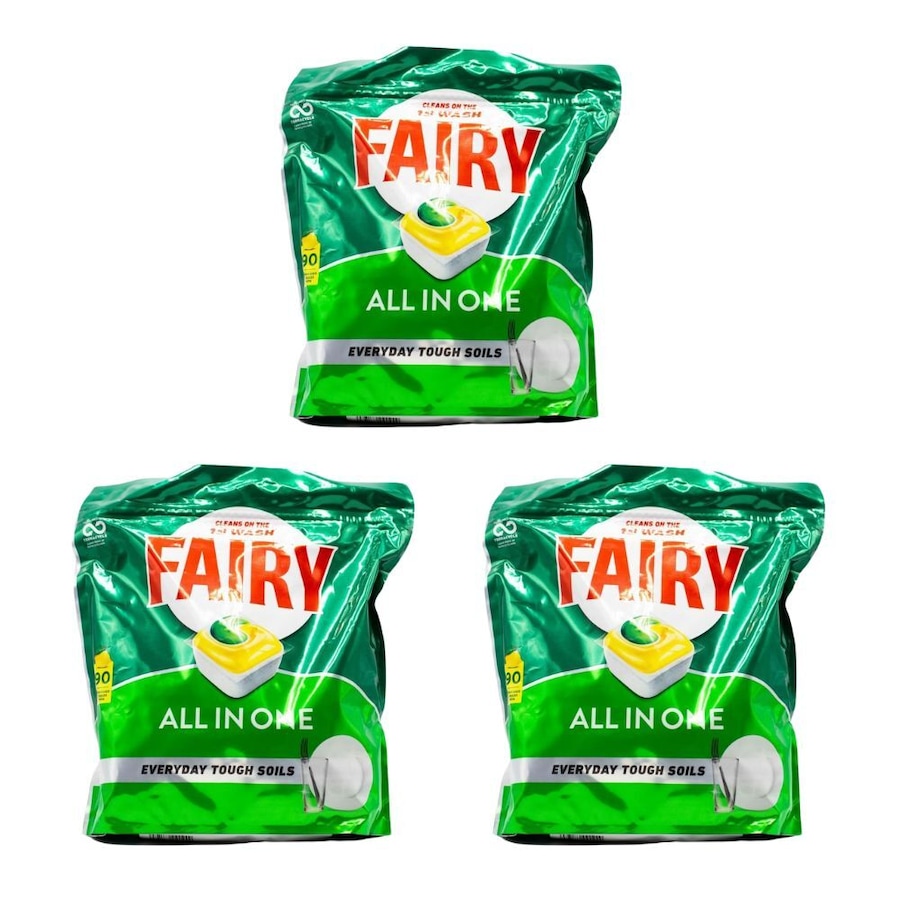 3x 90pc Fairy Dishwasher Capsules All-in-One Glass/Plate Dish Cleaner Lemon