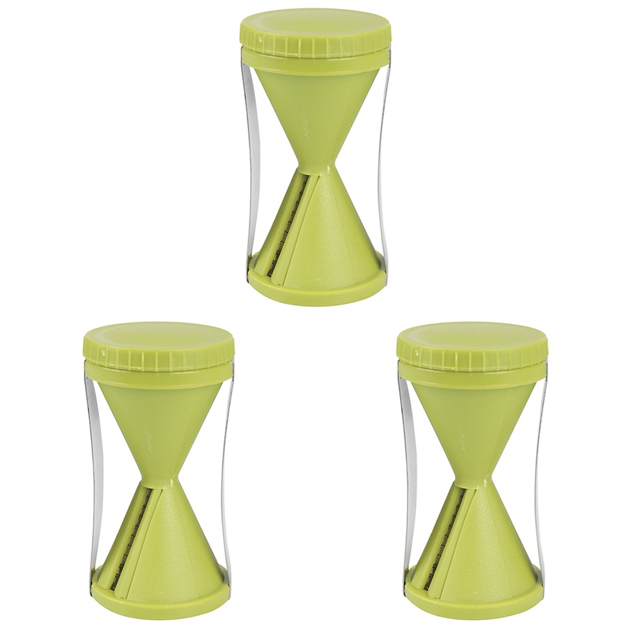 3x Appetito Spiral Vegetable Slicer Home Kitchen Cooking Cutting Tool Green