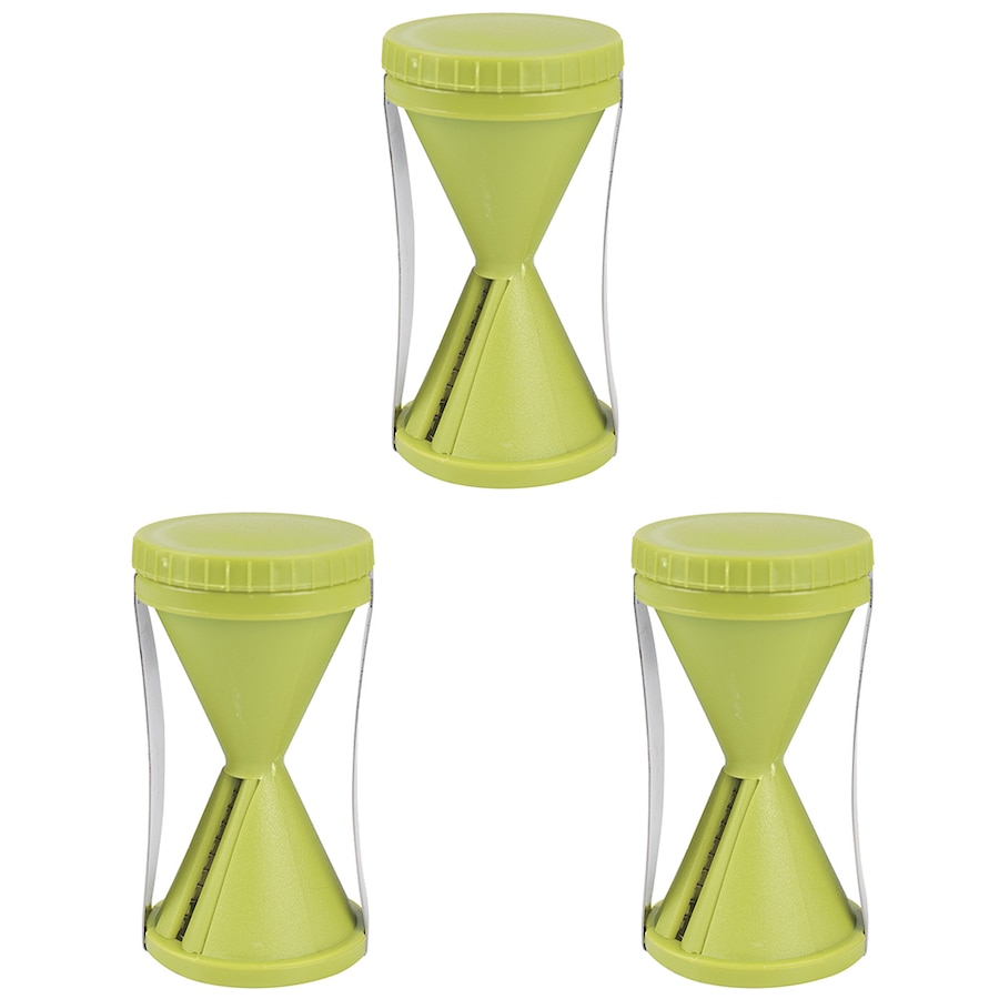 3x Appetito Spiral Vegetable Slicer Home Kitchen Cooking Cutting Tool Green