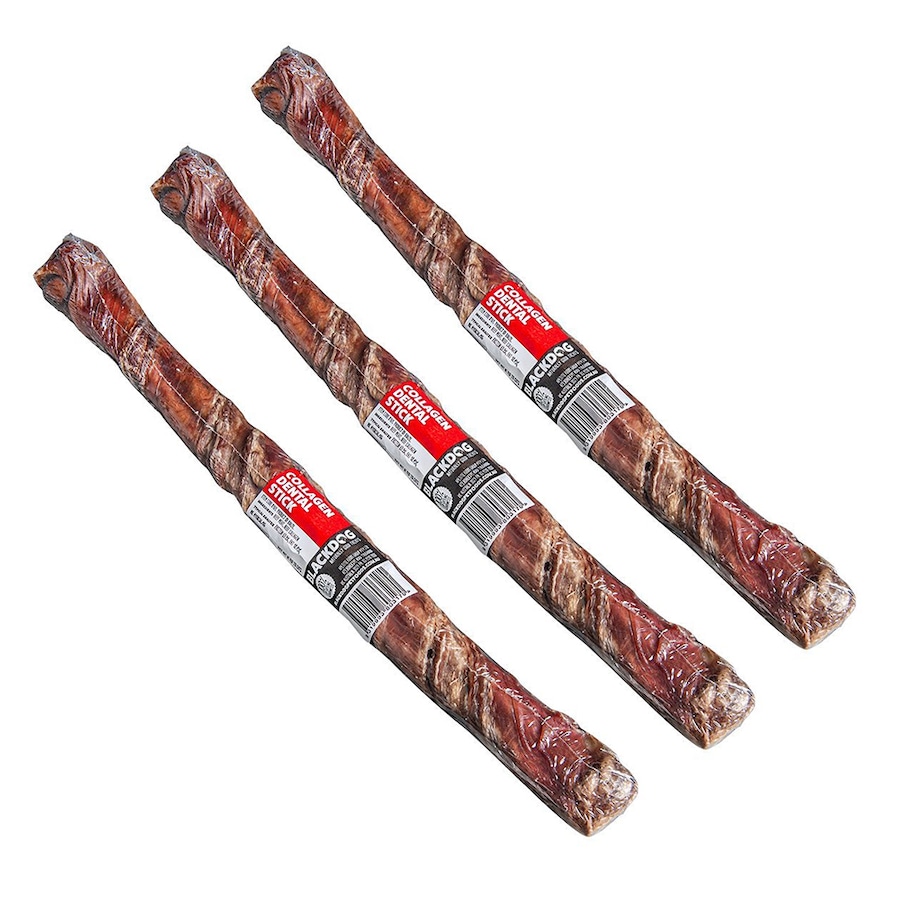 3x Blackdog 28cm High Protien Beef Collagen Dental Stick Dog/Pet Healthy Treat