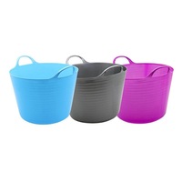 3x Boxsweden 16L Flexible Tub w/Handle Home Garden Water Storage Bucket Assort