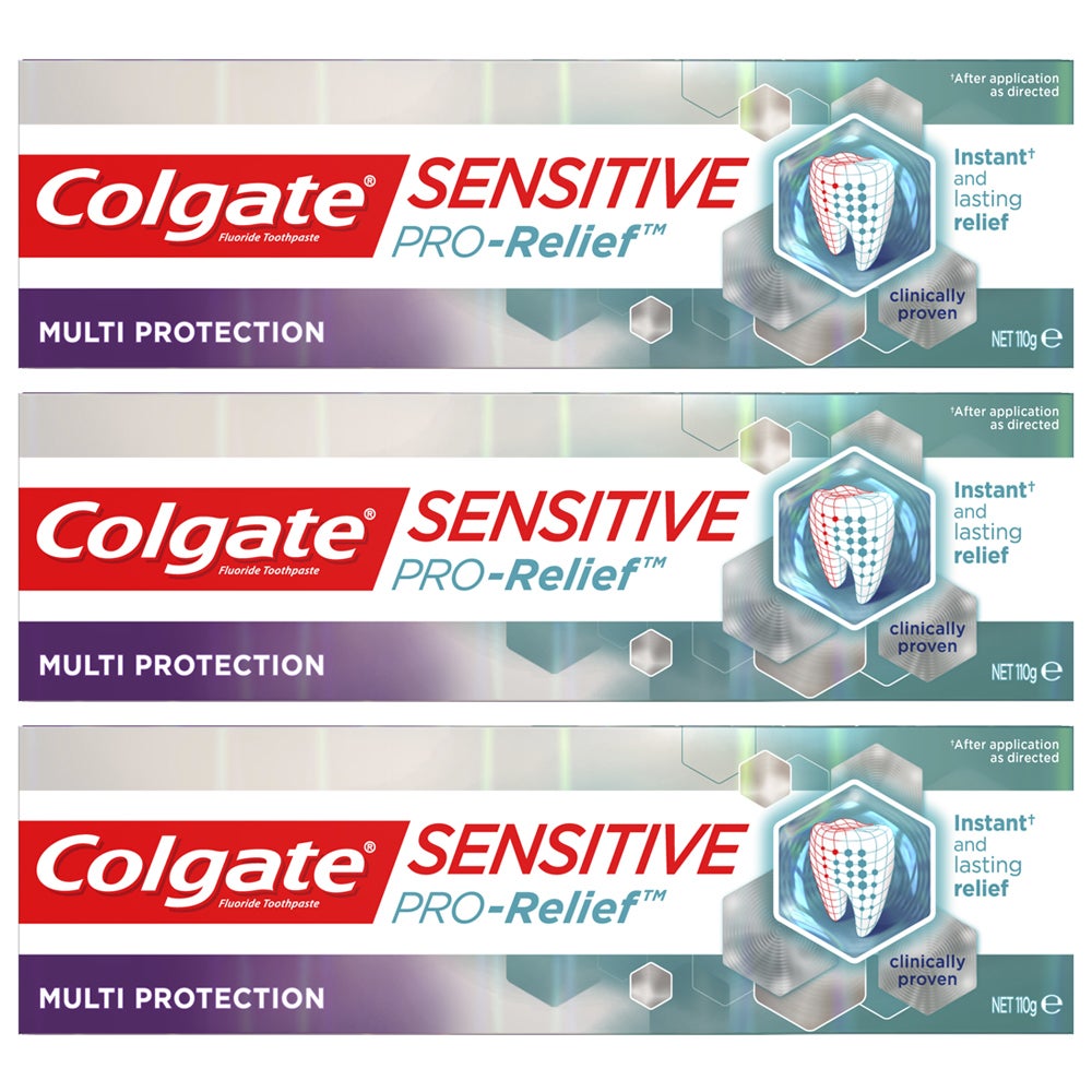 3x Colgate Sensitive ProRelief Multi Protection 110g Sensitive Teeth Toothpaste 