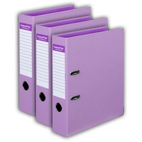 3x Colour Hide A4 Lever Arch PE Folder/Binder Office File/Paper Organiser Purple