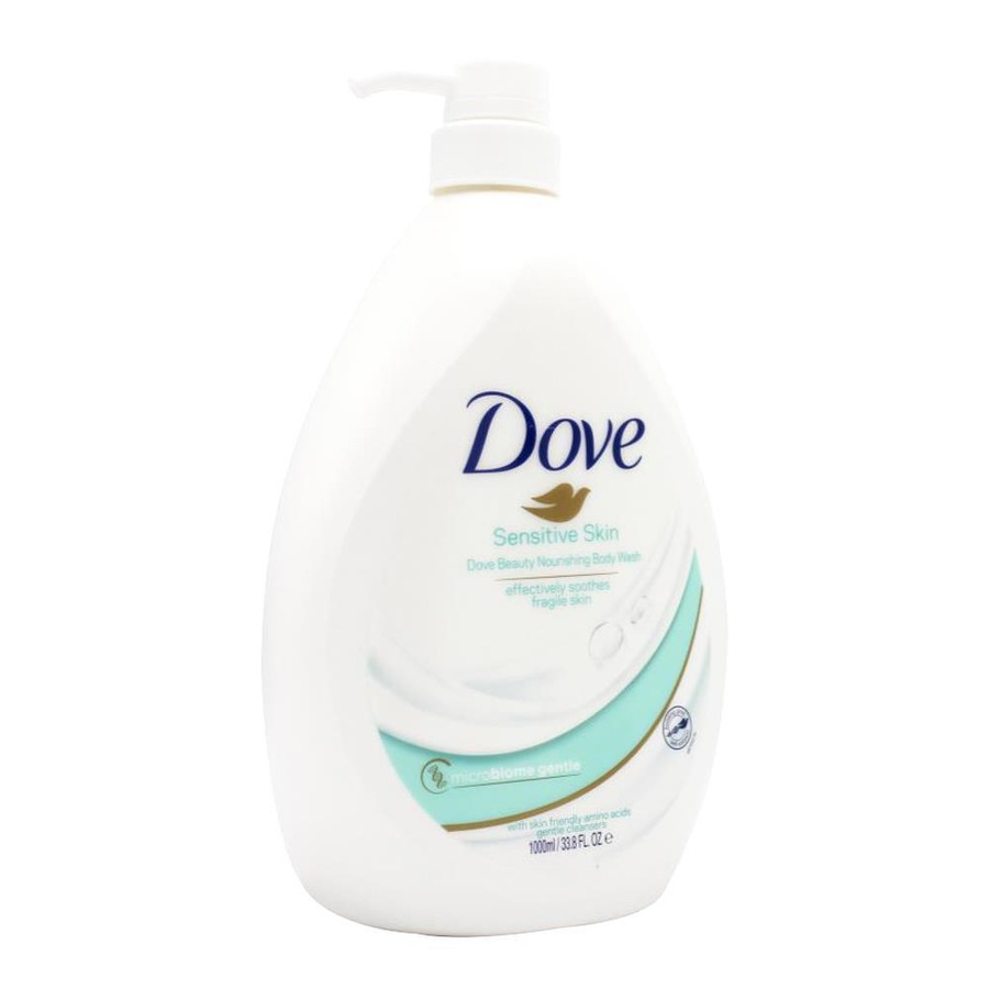 3x Dove 1000ml Body Wash Moisturising Liquid Shower Bath Soap For Sensitive Skin