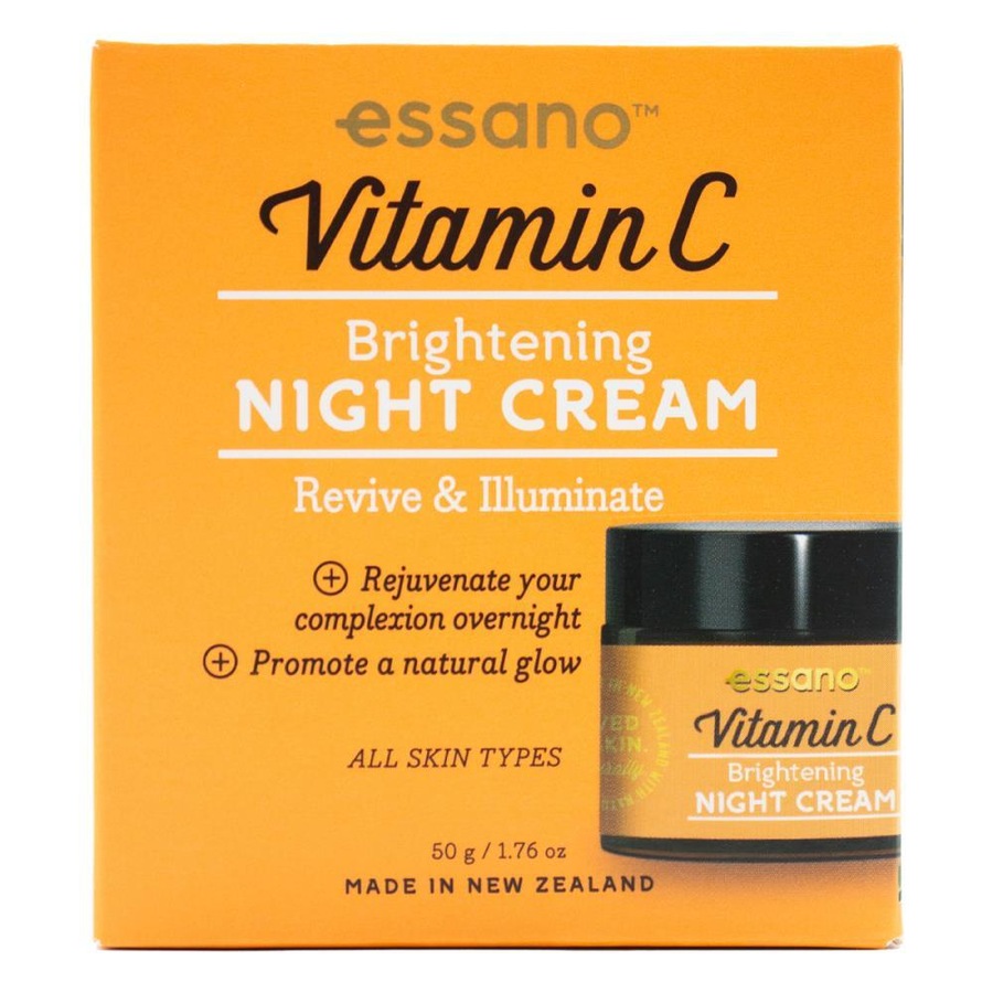 3x Essano Vitamin C Brightening Night Cream Revive & Illuminate Face Care 50g