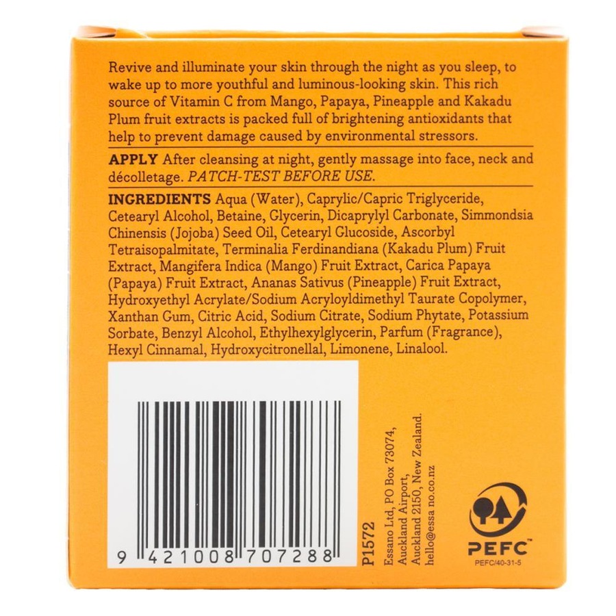 3x Essano Vitamin C Brightening Night Cream Revive & Illuminate Face Care 50g