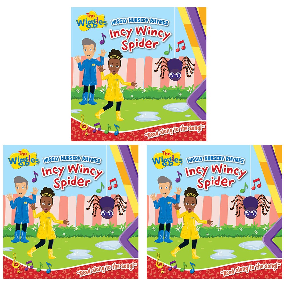 Buy 3PK The Wiggles Wiggly Nursery Rhymes Incy Wincy Spider Kids Book ...
