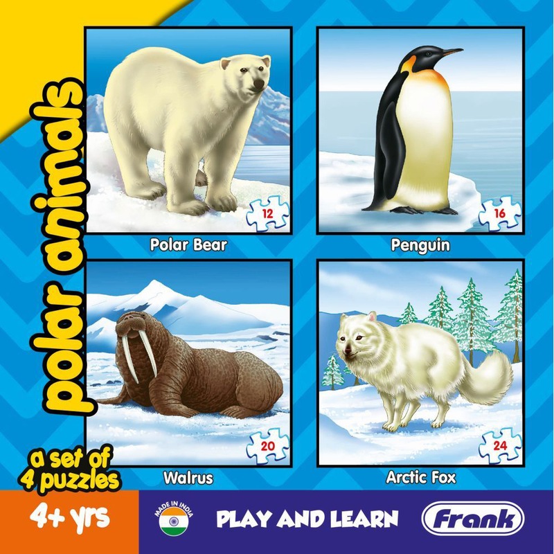 Buy 3x Frank Educational Play & Learn Puzzles Polar Animals 17.5cm
