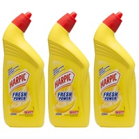 3x Harpic Fresh Power 450ml Toilet Bowl Flush Cleaner Disinfectant Summer Breeze