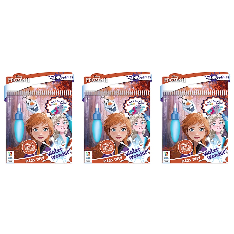 3x Inkredibles Frozen 2 Water Wonder Colouring Activity Kit Mess-Free Art 3y+
