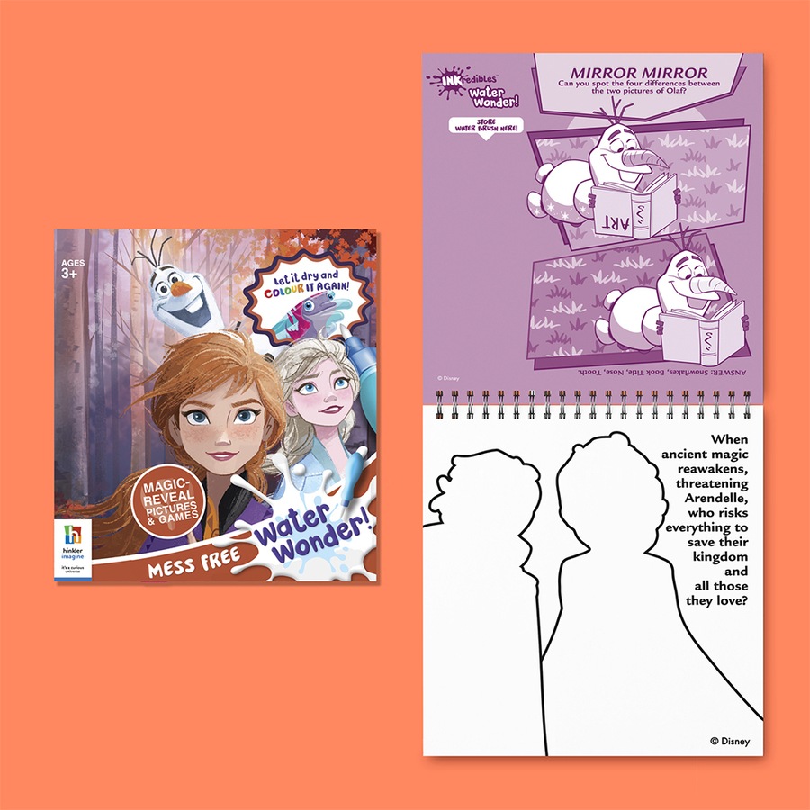 3x Inkredibles Frozen 2 Water Wonder Colouring Activity Kit Mess-Free Art 3y+