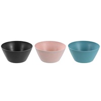 3x Lemon & Lime Melamine 25cm Salad/Noodle Food Bowl Eco Bamboo Fibre Assorted