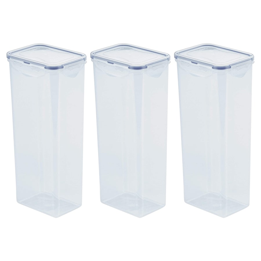 3x LocknLock Classic Stacking Food Grade Storage Container Pasta Box Tall 2L