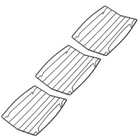 3x Mastercraft 26cm Non-Stick Roasting/Grilling Rack Storage Baking/Cooking BLK