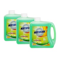 3x Northfork 2L Biodegradeable Dishwashing Dishes Concentrated Liquid/Soap Lemon
