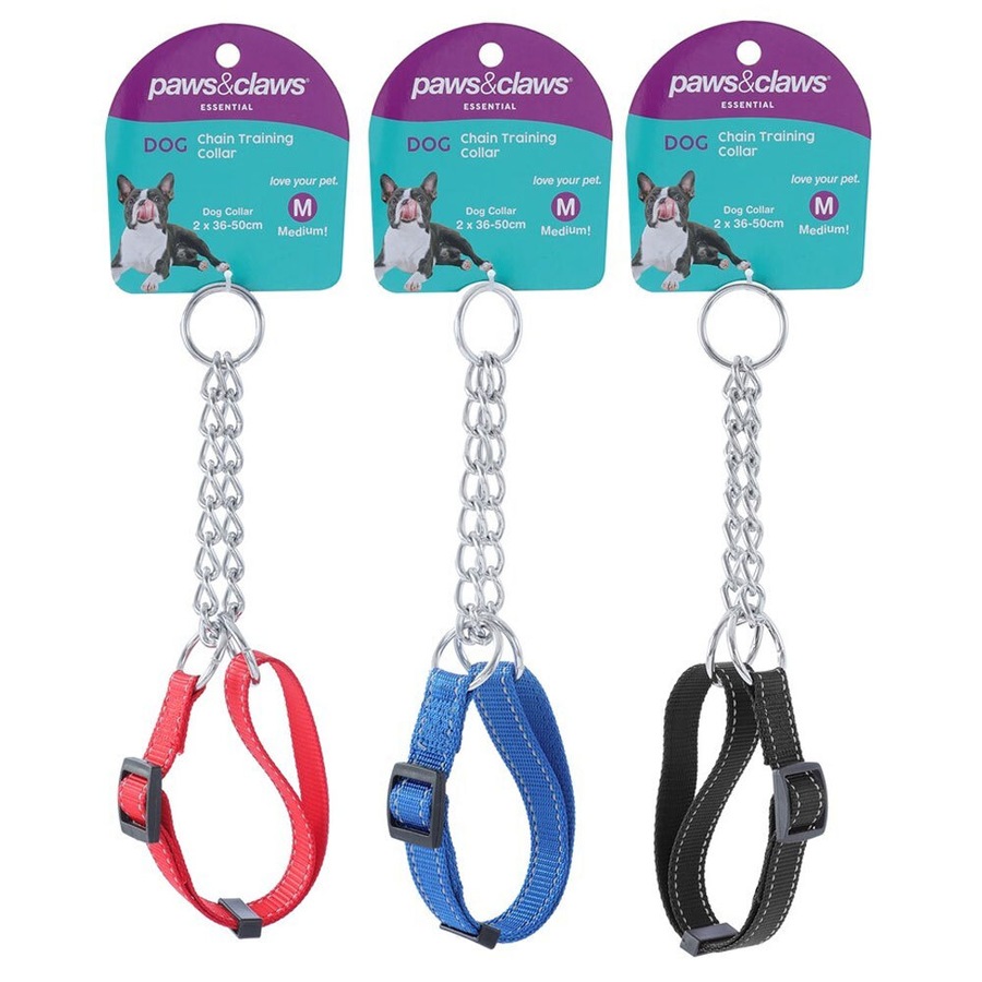 Buy 3x Paws & Claws Chain Pet Training Collar Med 36-50cm Adjustable w ...