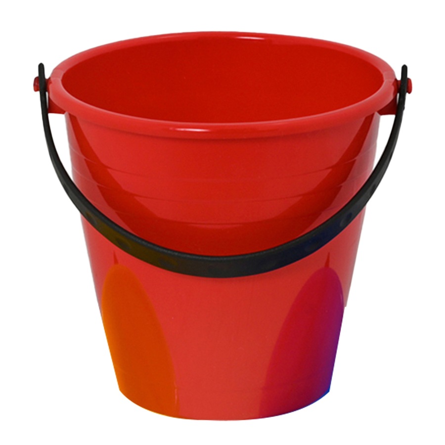 3x Plasto 14cm Multi-Purpose Bucket Sand Pit Beach Water Toy Kids 1y+ Assorted