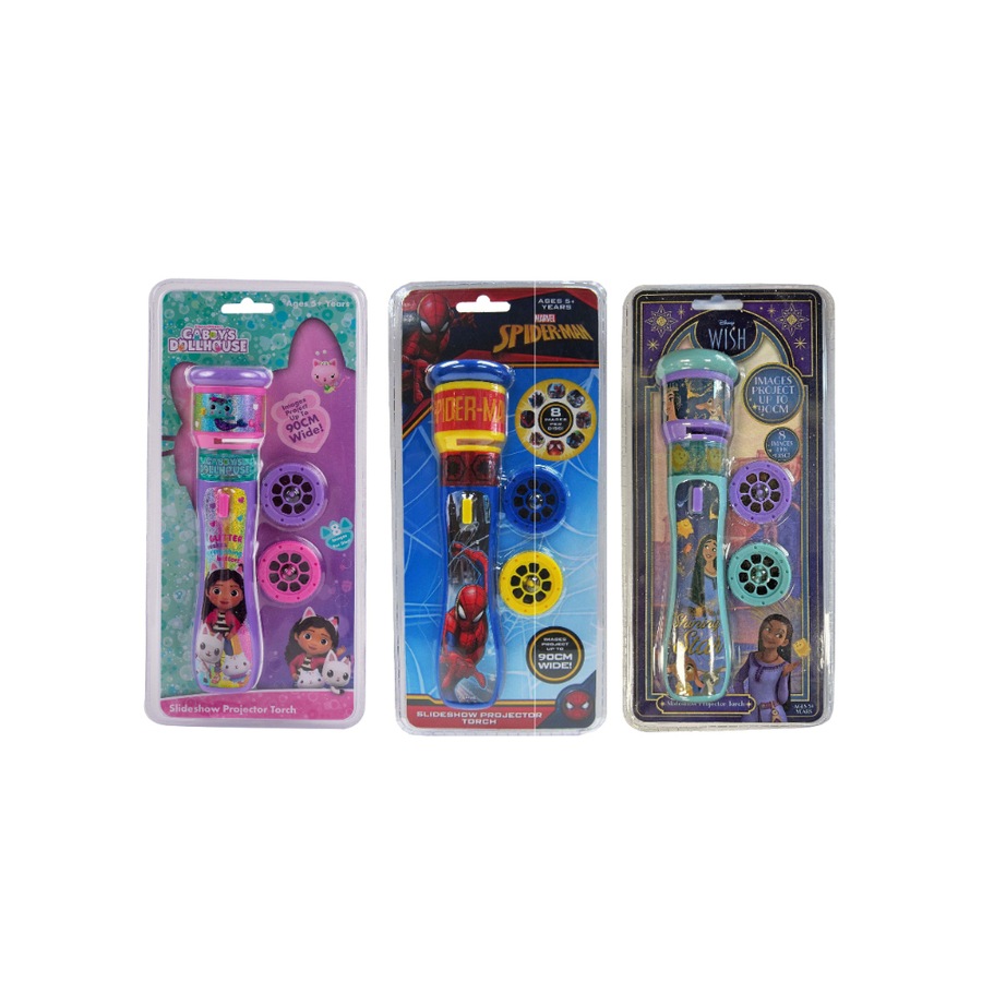 3x Projector Slideshow Torch Kids/Children Interactive Play Toys Assorted 5y+