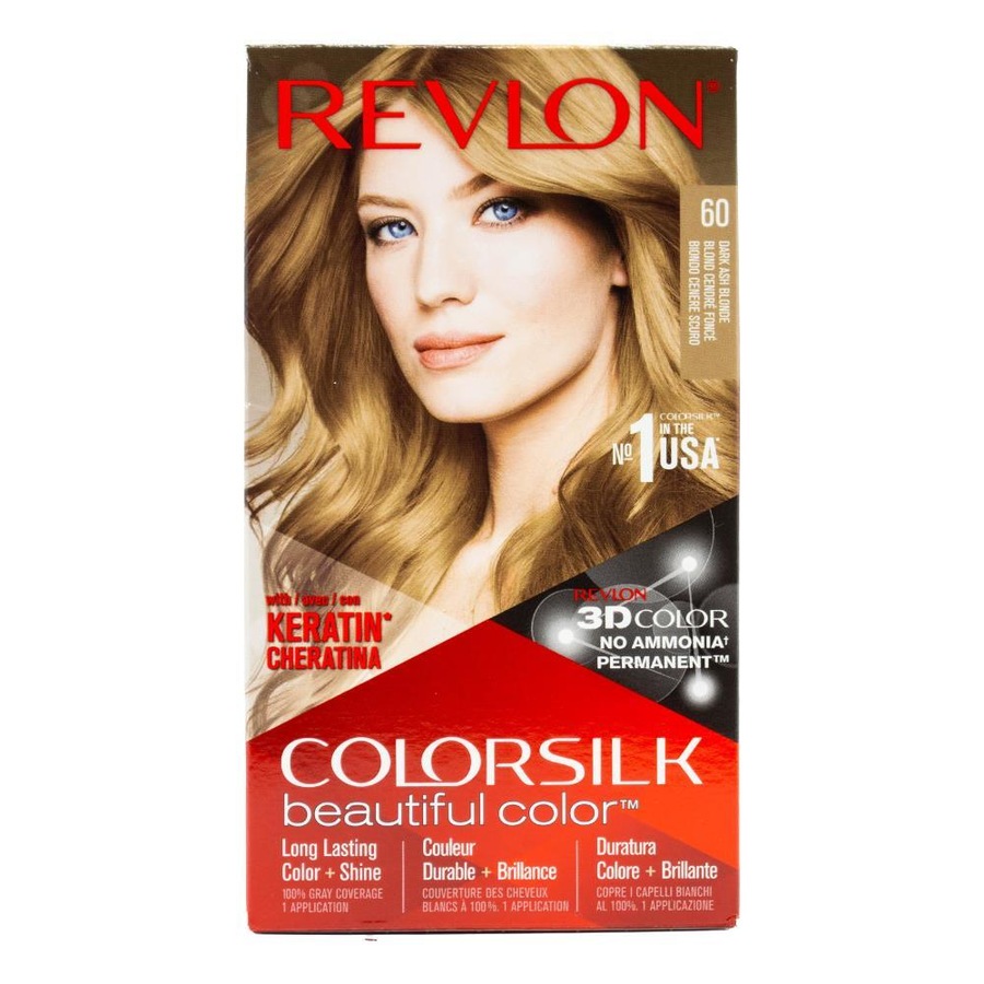 3x Revlon Colorsilk Permanent Hair Color w/ Keratin Treatment 60 Dark Ash Brown