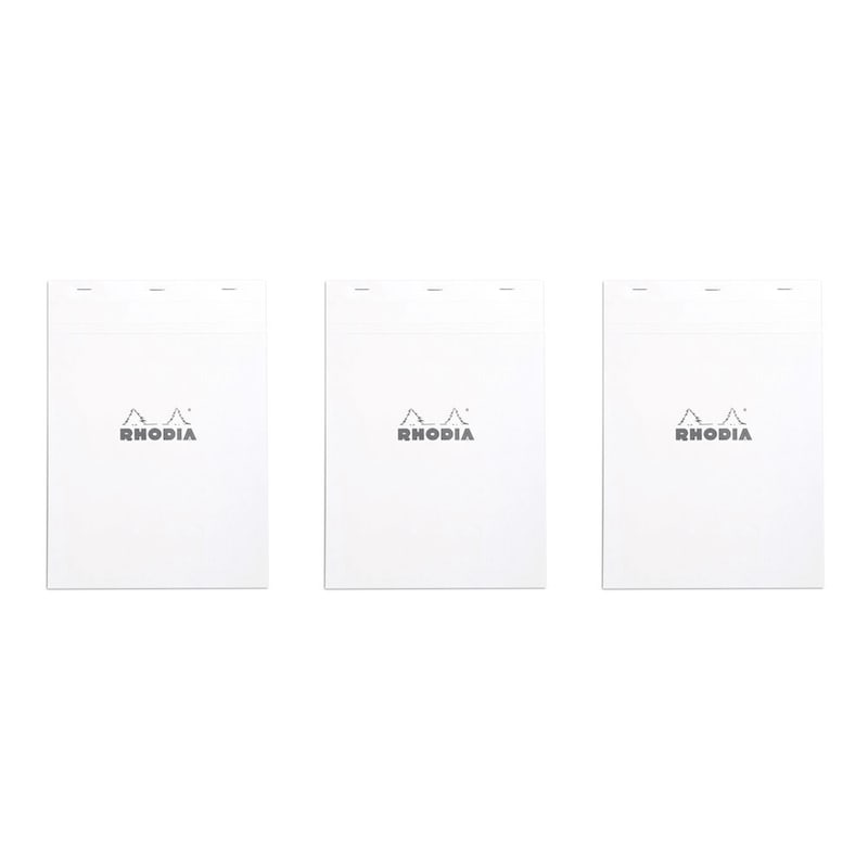 Buy 3x Rhodia No.18 Top Stapled A4 Notepad Office Stationery Note Pad ...