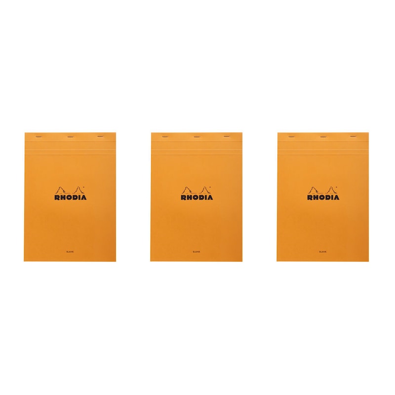 Buy 3x Rhodia No.18 Top Stapled A4 Notepad Office Stationery Note Pad ...