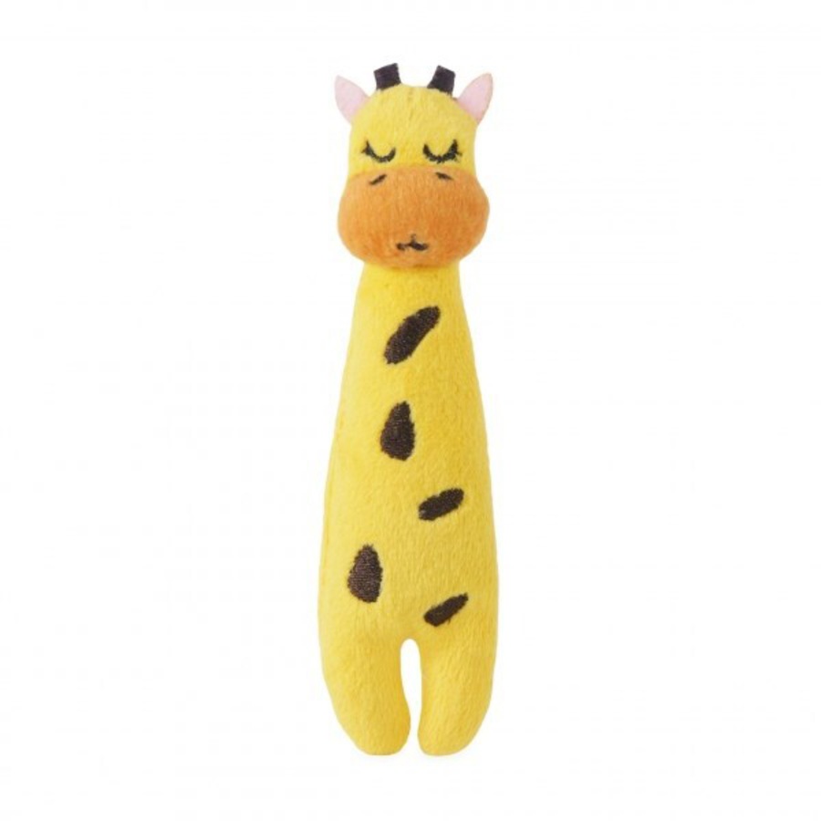 3x Rosewood Eco Friendly Pet/Cat Giraffe Plush Grab Interactive Play Toy Yellow
