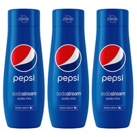 3x Sodastream 440ml Pepsi Flavour Soda/Sparkling Water/Drink Syrup/Mix Makes 9L