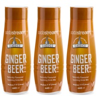 3x SodaStream Classics Ginger Beer 440ml/Sparkling Soda Water Syrup Drink Mix